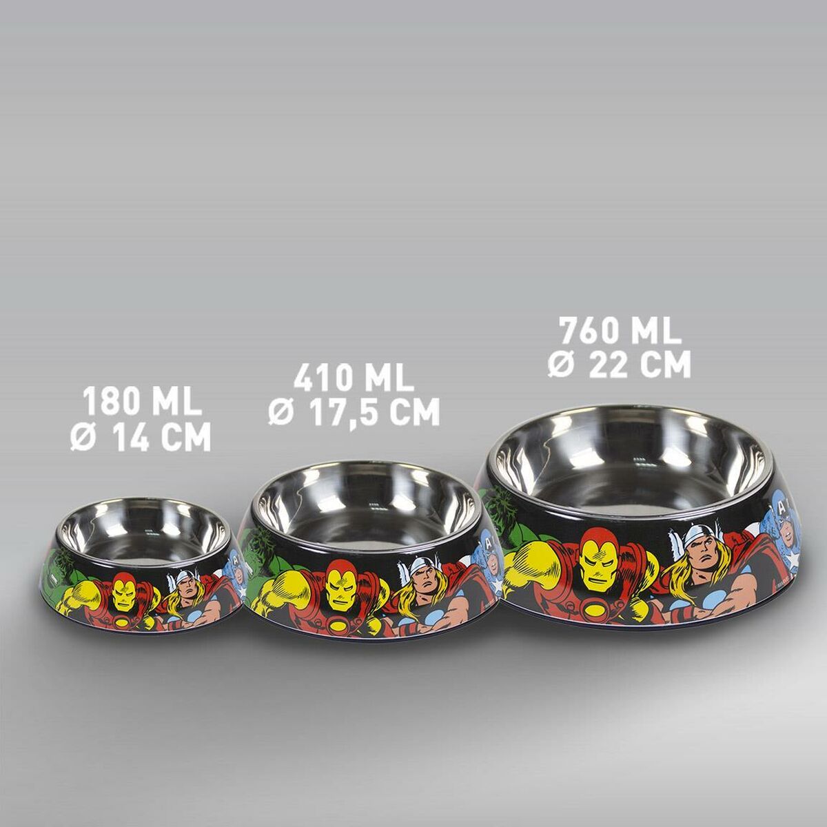Karmnik dla psów Marvel Melamina 410 ml Czerwony Metal